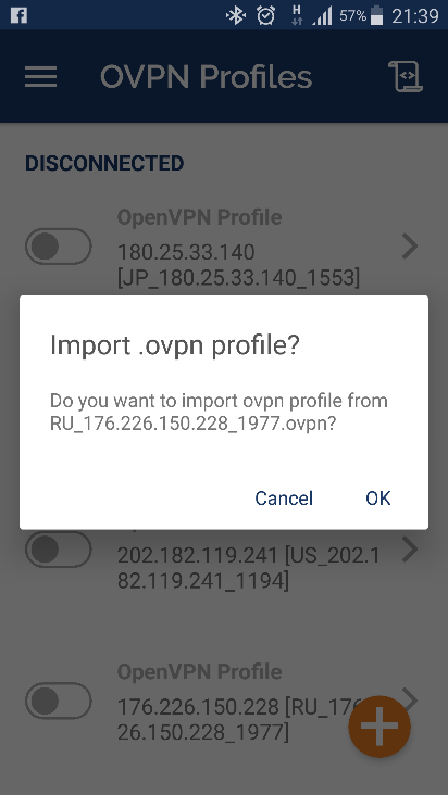 OpenVPN connect 3